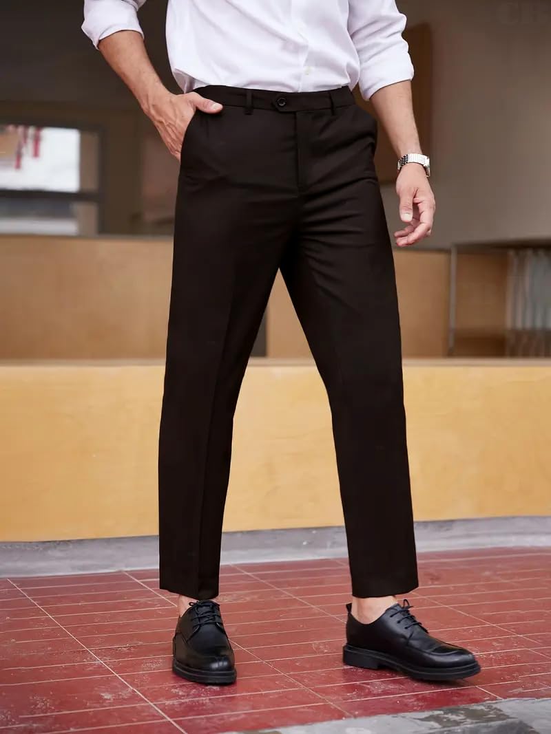 CB-COLEBROOK Mens Formal Pants Stretch Work Dress Pants 30/32/34/36/38 Quick Dry Lightweight Casual Comfy Trousers with Pockets