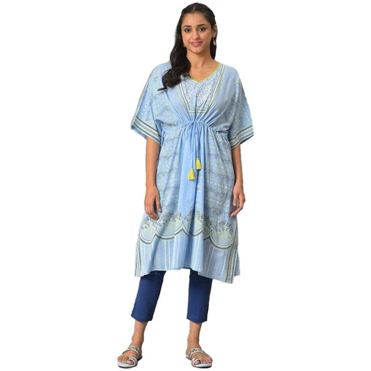 Aurelia Printed Cotton V Neck Women's Kurta