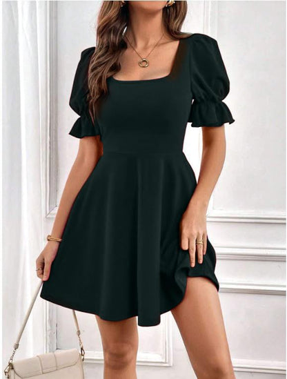 Oomph! WomenS Western & Fusion Wear Stetchable Party Dress For Women, Green - Md965