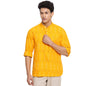Fabindia Men Cotton Shirt Slim Fit Orange_S