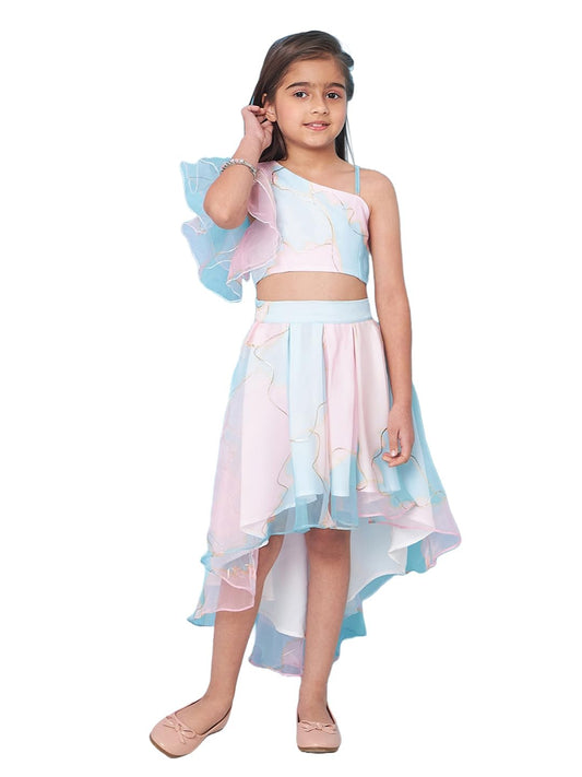Pspeaches Nylon Western Skirt Set Pink