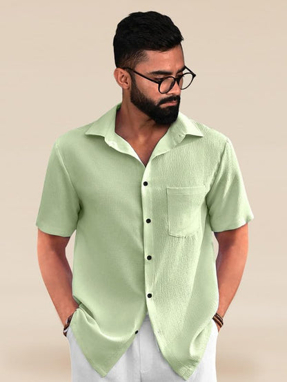 Tee Projekt Textured Shirts for Men || Casual Shirt for Men || Comfortable and Stylish for Every Wardrobe Mint Green