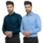 Tee Projekt Solid Shirt for Mens,Solid Shirt for Mens, Casual Shirt for Men,Full Sleeve Spread Collar, Shirt for Men_Pack of-2