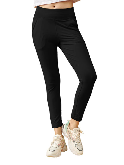 Lyra Premium Cotton Lycra High Waist Ankle Leggings For Women
