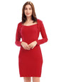Selvia Western Dress For Women|Lycra Dress For Women|Bodycon Dress|Solid Dress For Women|One Piece Dress For Women (721Dtk11755N