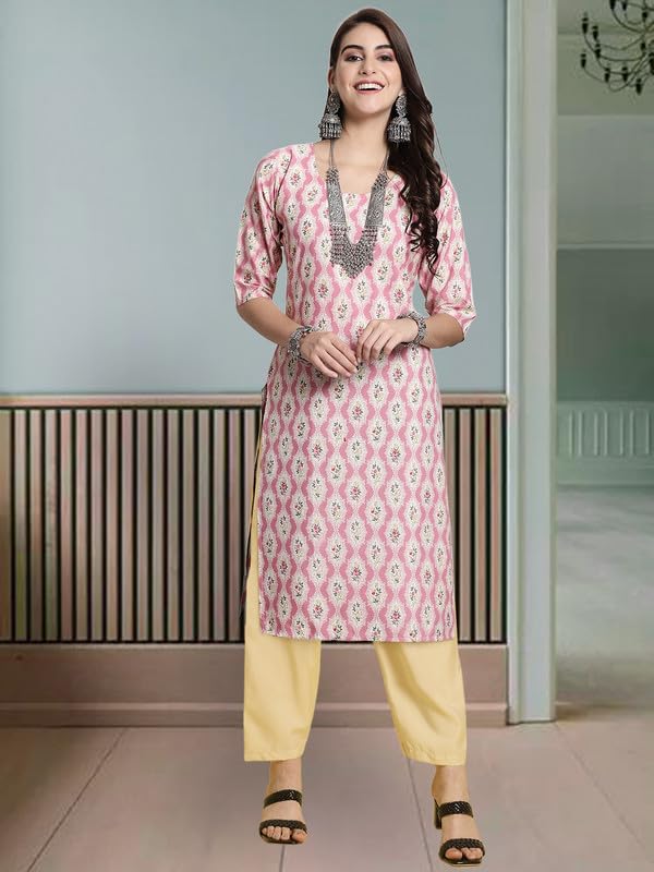 Pinkmint WomenS Crepe Printed Kurta And Pant Set (Pack Of 3)