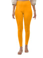 Lyra Women Solid Premium Cotton Plus Fit Ankle Length Leggings | Mid-Waist | Fashionwear