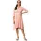 Orange Floral Printed Cotton Dress With Belt