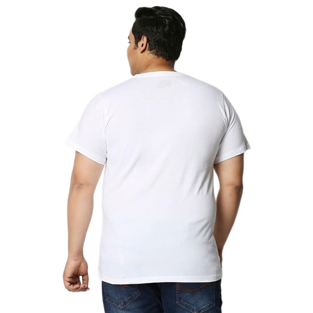 Bewakoof Mens Plain Solid White Round Neck Short Sleeve Oversized Fit T-Shirt