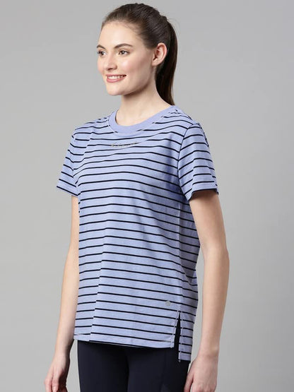 Enamor Athleisure Relaxed Fit Short Sleeve Round Neck Antimicrobial Finish Breathable Stretch Cotton Activewear Sports Tshirt fo