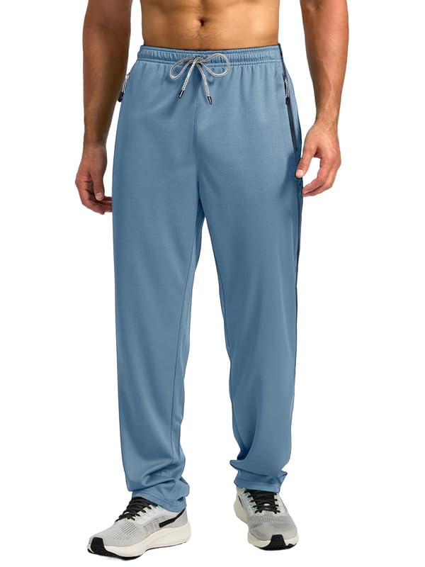 Pinkmint Mens Spandex Track Pant ll Stylish Regulr Fit Track with Side Zip Pocket ll Gym Wear ll Yoga ll Sports (Pack of 1) Lig