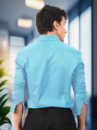 Pinkmint Cotton Soild Combo Men Shirt Formmal Wear Office Wear Regular Fit Shirt