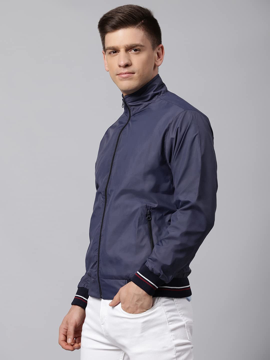 Dennis Lingo Polyester Regular Fit Full Sleeves MenS Panelled Shell Jacket With 2 Pockets - Lightweight Casual Winterwear For M