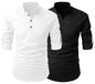 Finivo Fashion Combo Of MenS Regular Fit Cotton Blend Solid Full Sleeves Kurta | Short Kurta For Men (Pack Of 2)