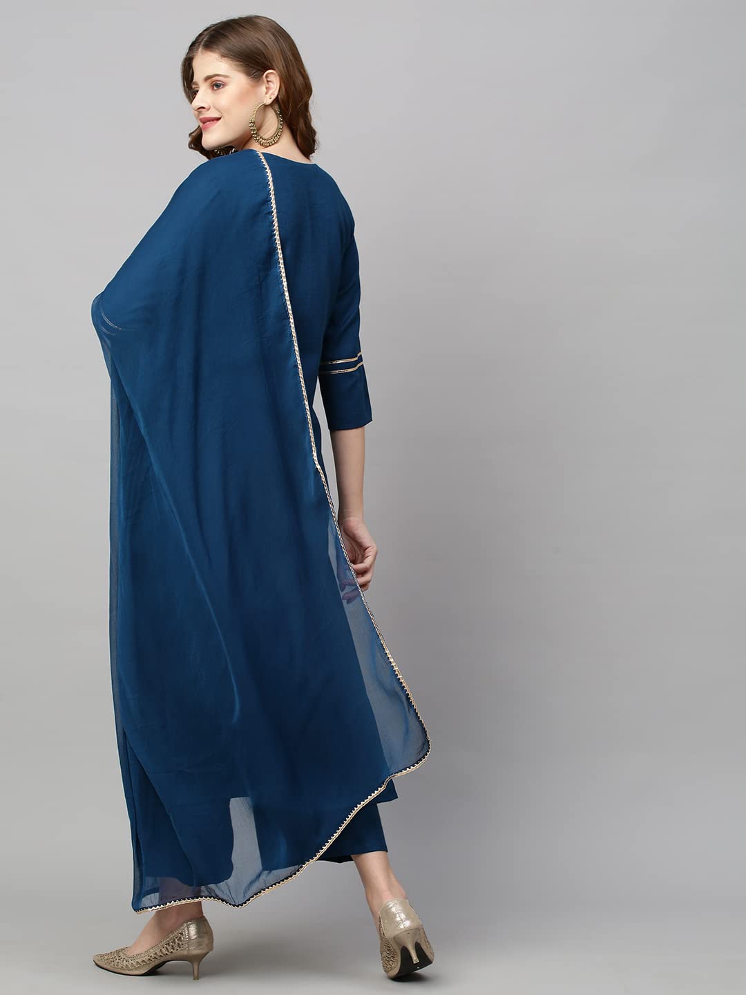 ANNI DESIGNER Women Cotton Blend Kurta Set