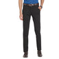 Turtle Men Terry Rayon Slim Fit Flat Front Black Solid Formal Trouser