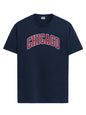 ADRO Mens T Shirt Urban Style Tshirt Printed with Chicago Design Cotton & Eye Catching Print Stylish T-Shirt for Men Navy Tshirt