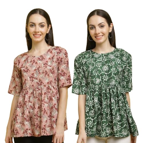 Pinkmint Tops for Women ll Combo Regular Fit Girls Tops ll Casual Wear (Pack of 2)