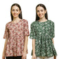 Pinkmint Tops for Women ll Combo Regular Fit Girls Tops ll Casual Wear (Pack of 2)