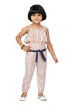 Aarika Girls Peach Colour Blended Jumpsuit-(2-8 Years)-(Oct_Dr-1609-Peach-28)