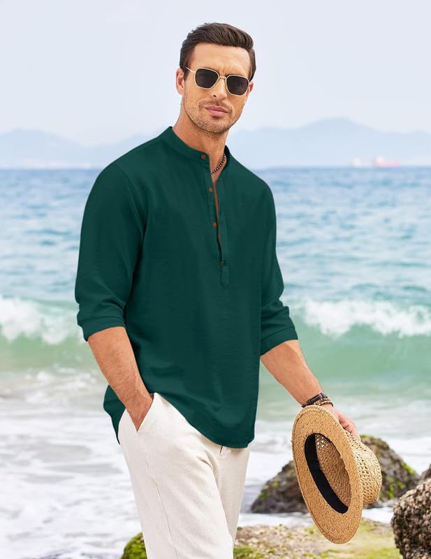 ROYALSCOUT Mens Button Down Cotton Casual Shirt Offering Wrinkle-Free Elegance Perfect for Workdays, Weekend Gatherings, or Tra