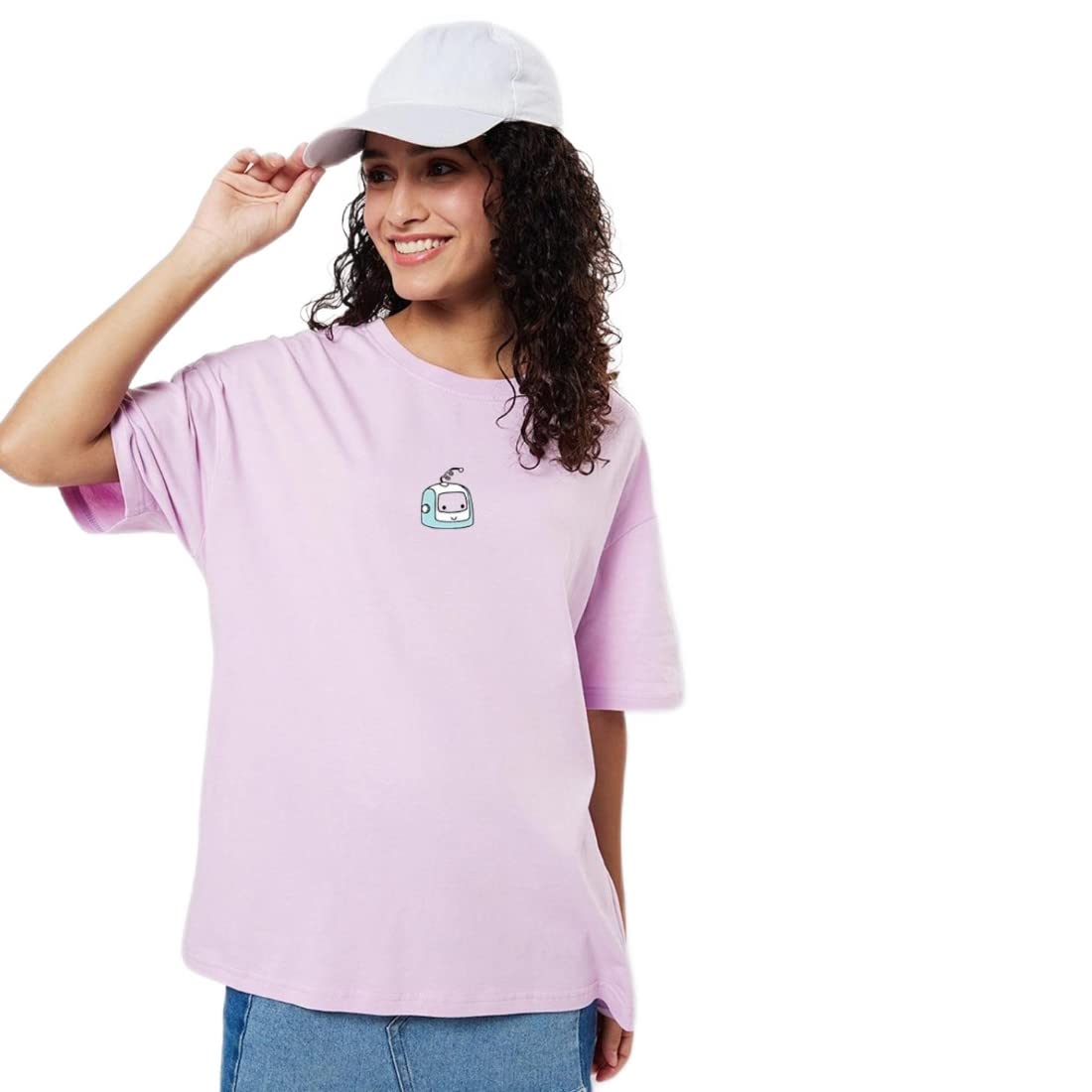 Bewakoof Womens Oversized Half Sleeve T-Shirt