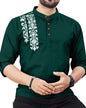 Finivo Fashion MenS Cotton Blend Kurta Style Shirt | Mandarin Collar Long Sleeve Casual Ethnic Shirt With Button Placket | Styl