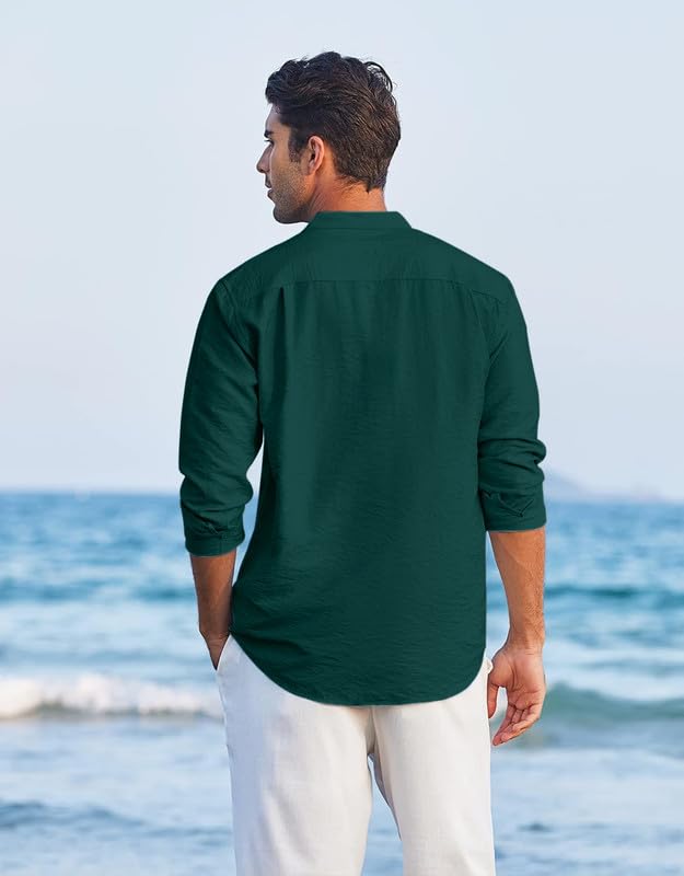 ROYALSCOUT Mens Button Down Cotton Casual Shirt Offering Wrinkle-Free Elegance Perfect for Workdays, Weekend Gatherings, or Tra