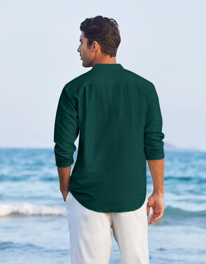 ROYALSCOUT Mens Button Down Cotton Casual Shirt Offering Wrinkle-Free Elegance Perfect for Workdays, Weekend Gatherings, or Tra