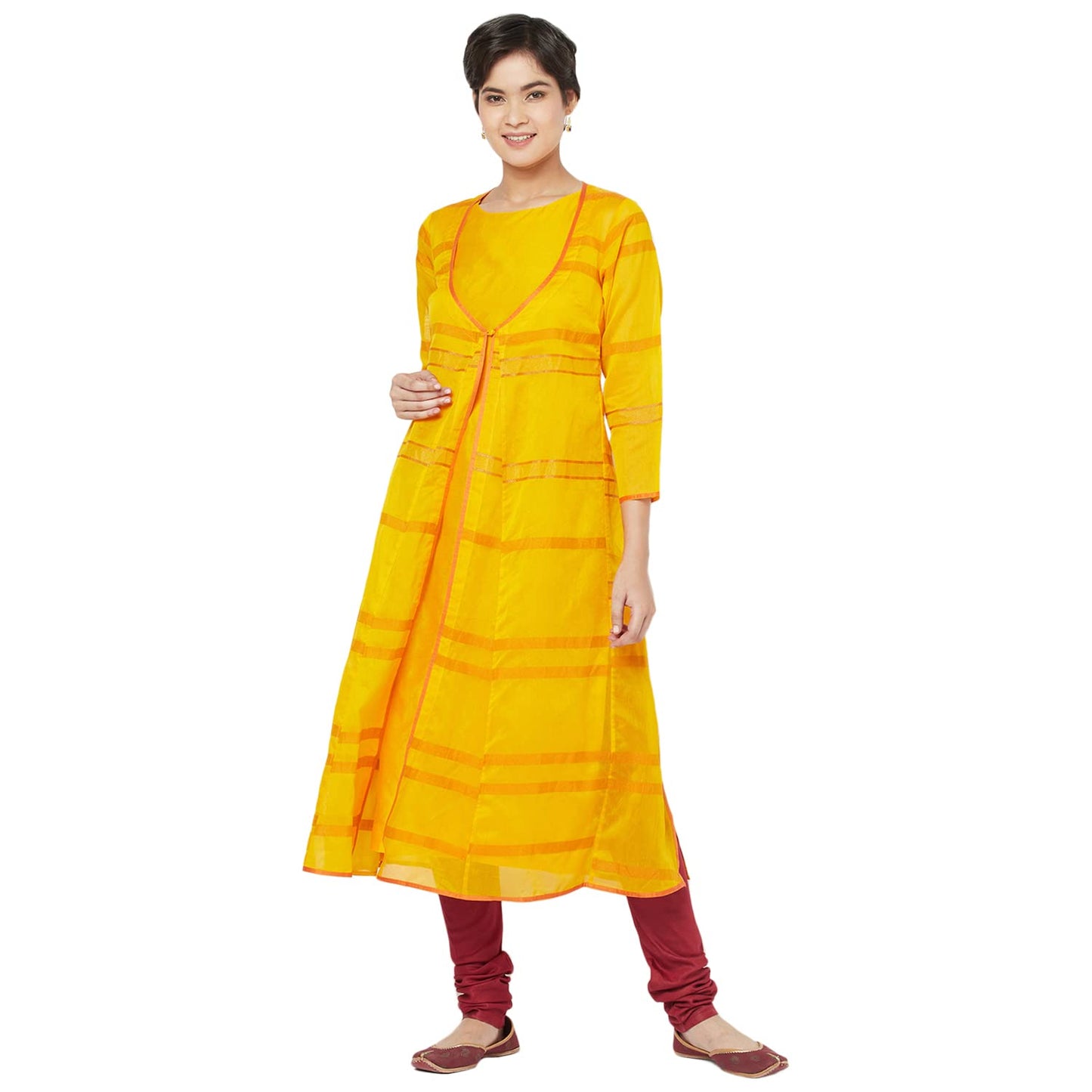 Fabindia Women's Cotton Silk Solid Regular Kurta