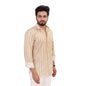Brown Culture MenS Cotton Blend Striped Print Shirt With Spread Collared Full Sleeves Standard Length And Button Down Closure T