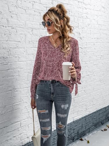 Kotty WomenS Casual Bishop Sleeve Printed Top