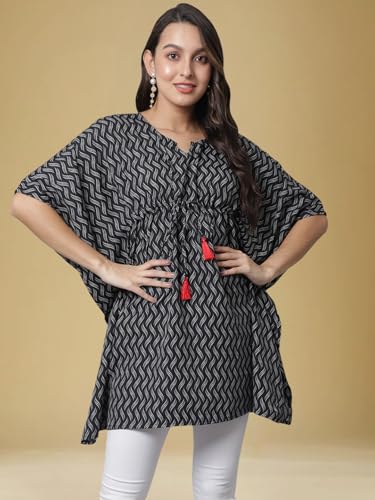 Tee Projekt Casual Crepe Kimino Sleeves WomenS Kaftan Dress Ll Elegant Casual & Everyday Kurta (Pack Of 3)