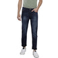 The Indian Garage Co Men Slim Fit Printed Side Tape Mid-Rise Stretchable Jeans Blue