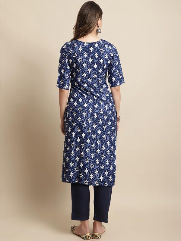 Pinkmint Crepe Casual Style Women Kurta With Pant Fancy Printed Kurti For Women Trendy Kurti Ll (Pack Of 2)