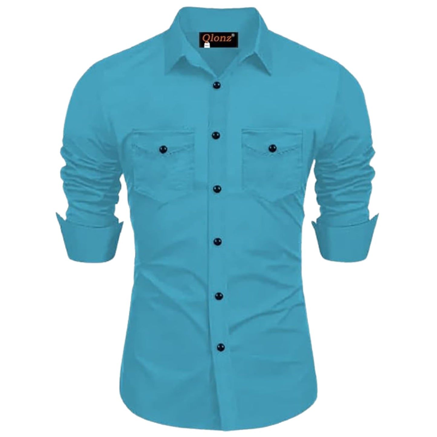 Rebelify Double Pocket With Flap Men Cargo Cotton Shirt