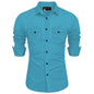Rebelify Double Pocket With Flap Men Cargo Cotton Shirt