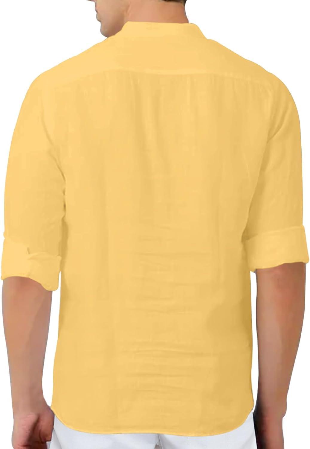 Bellstone MenS Solid Regular Fit Shirt (Kurta800_P_Yellow