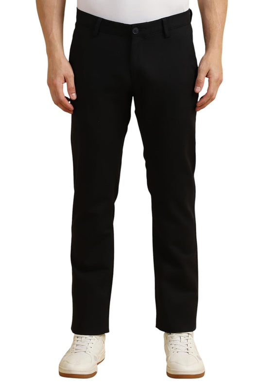 Allen Solly Men Slim Fit Solid Casual Cotton Trousers