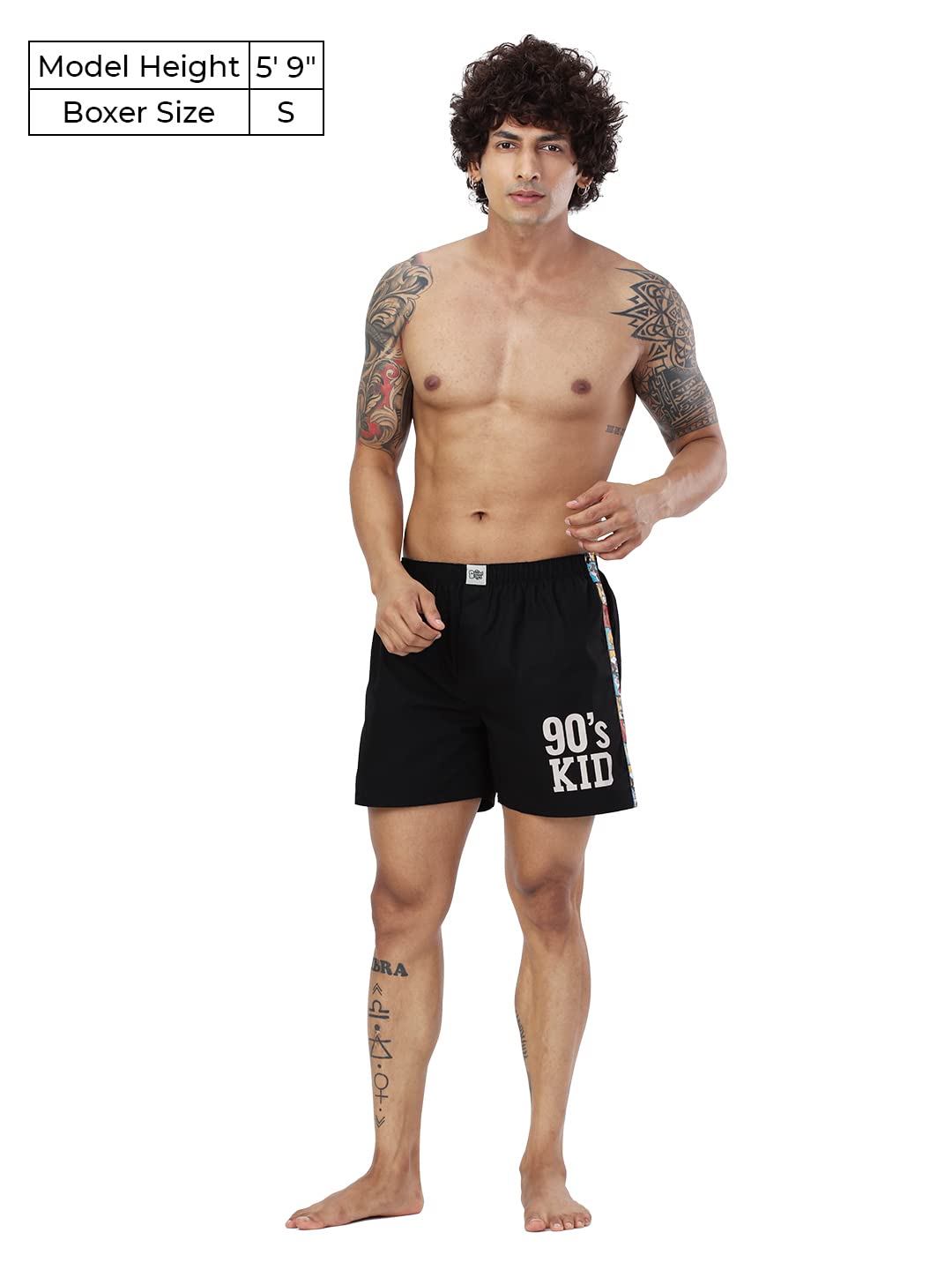 The Souled Store|Men & Boys Official Looney Tunes 90s Kid Black Color| Printed 100% Cotton|Poplin Short Boxer