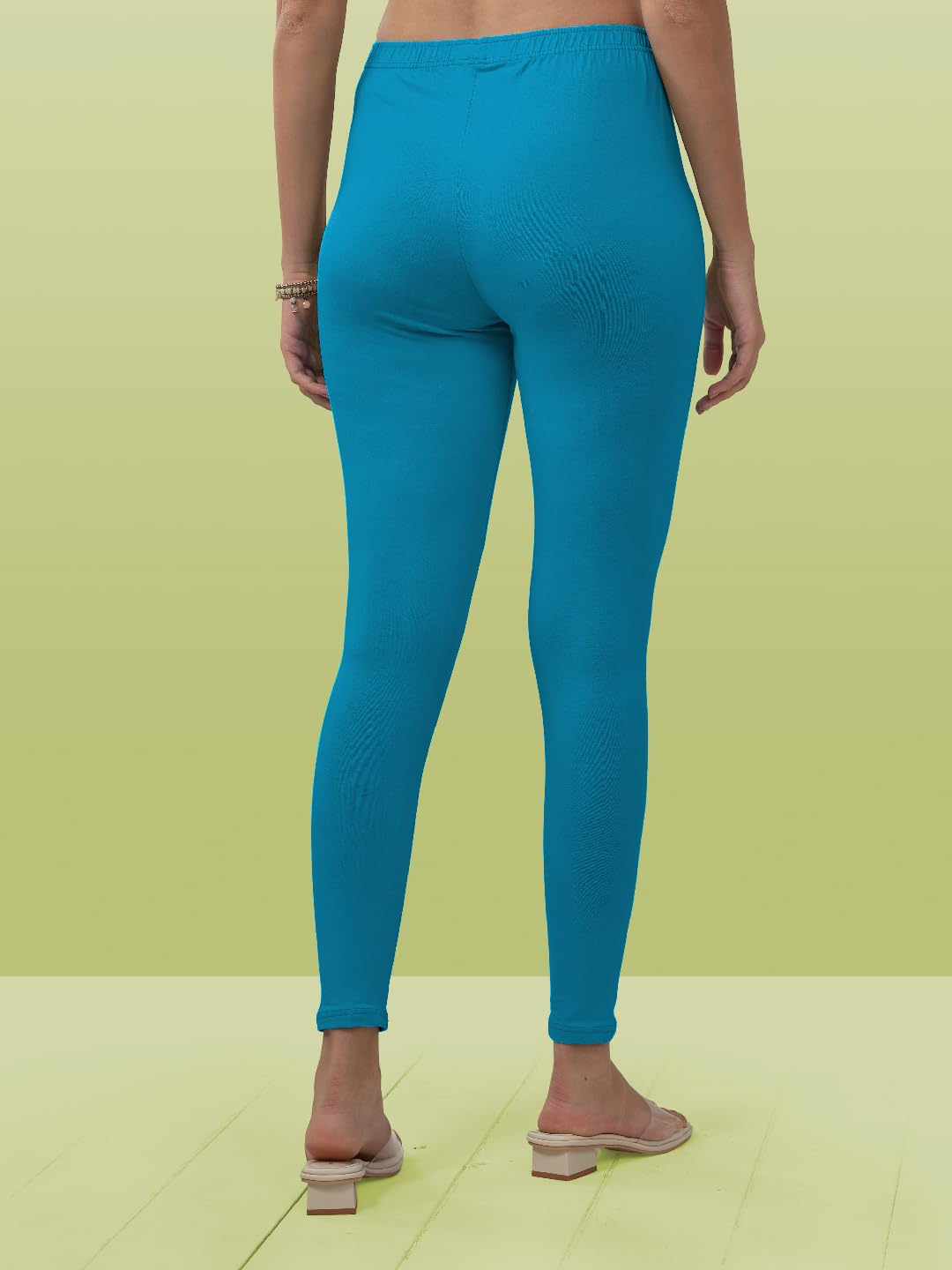 Lux Lyra Blue Sapphire Free Size Ankle Leggings