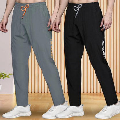 Pinkmint Track Pant for Men ll Soild Track Pant ll Stretchable Regular Fit ll Yoga Wear ll Active wear (Pack of 2)