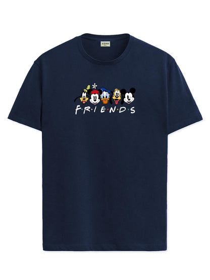ADRO T Shirts for Boys & Girls | Friends Printed T-Shirt | Ages 3-14 | 100% Cotton Round Neck Tshirt for Boys |KRN-L2-FRIEND-NB-