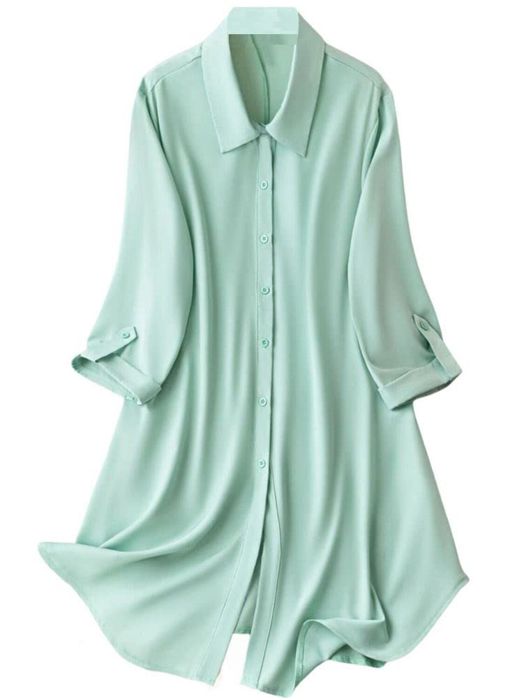 Om Sai Latest Creation Western Dress || Rayon Solid Button Front Shirt Dress For Women || Roll Tab Sleeve & Collared Neck Flared
