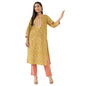 Fabindia WomenS Cotton Kurta Set (1037544Yellow-Pink_Yellow