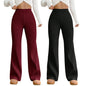 Tee Projekt Regular Fit Trousers for Women| Korean Trousers for Women Maroon-Black