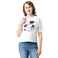 Pepe Jeans Graphic Cotton Round Neck WomenS T-Shirt (White, Large)