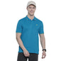 The Indian Garage Co Men Slim Fit Solid Polo Collar Tshirt Blue