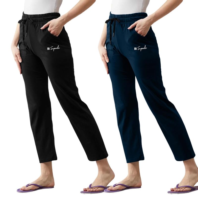 Pinkmint Cotton Style Pyjamas for Women Combo l Stylish Side 2 Pockets l Gym Wear l Comfortable Track Pant