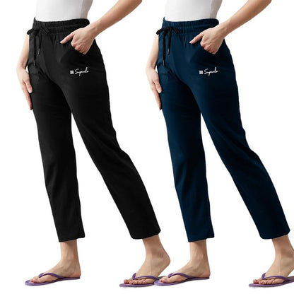 Pinkmint Cotton Style Pyjamas for Women Combo l Stylish Side 2 Pockets l Gym Wear l Comfortable Track Pant